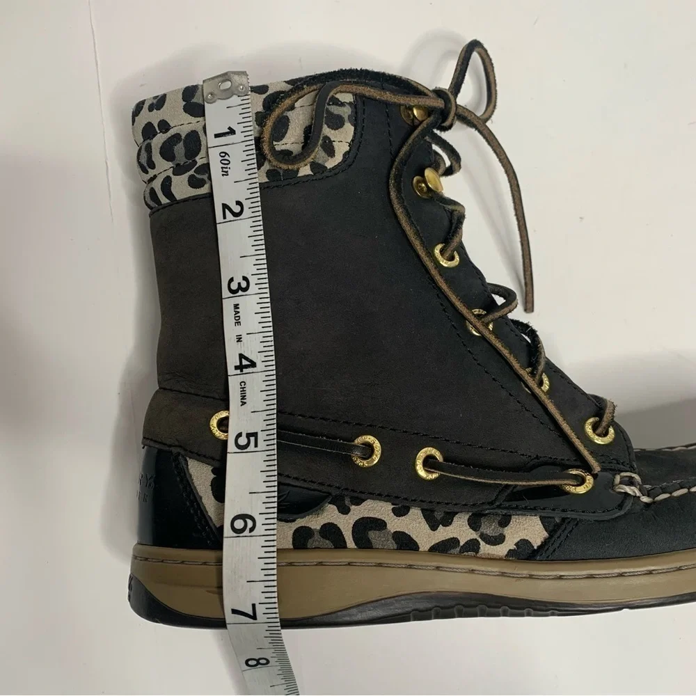 Sperry Top Sider Hikerfish Black Leopard Boots